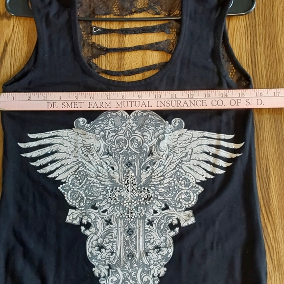 Biker Clothing Co. Sexy Black Tank Top Sz M - Picture 3 of 6